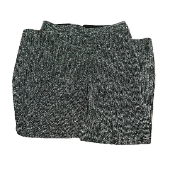 Express Womens 8R Grey Tweed Wide Leg High Rise Dress Pants Side Zip - Picture 3 of 7